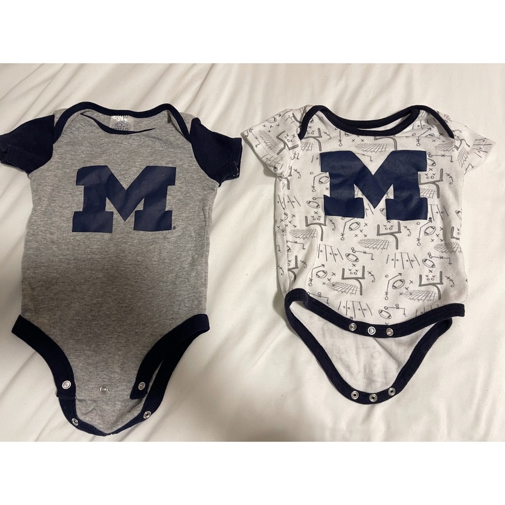 Michigan U of M 3 onesie and jacket